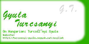 gyula turcsanyi business card